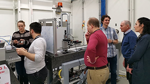 Researchers in beamline in PETRAII 